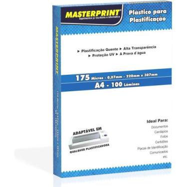Imagem de Plastico para Plastificacao A4 220X307 175 Micras (0,07) CONJ/100 - Ma