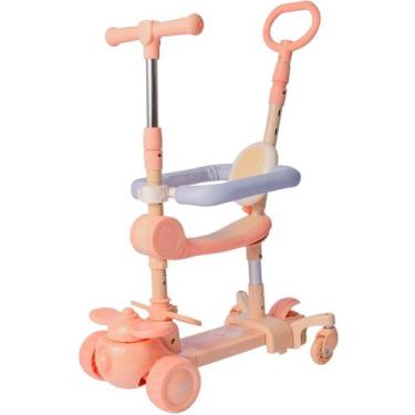 Imagem de Patinete Infantil 3 Rodas LED Guidão Ajustável - House Organizer, Rosa