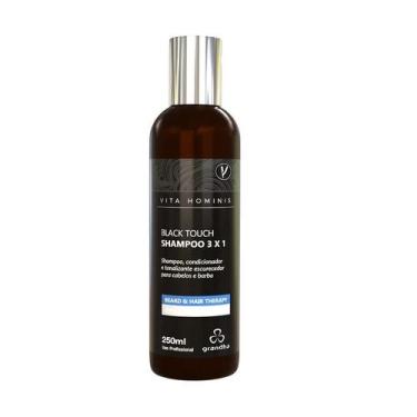 Imagem de Shampoo Tonalizante Vita Hominis Black Touch 3x1 250ml - Grandha
