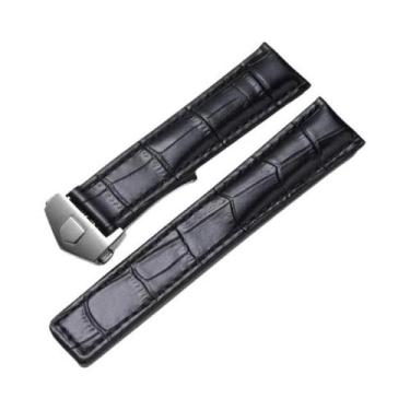 Imagem de Pulseira De Couro Genuíno Preto E Marrom 19mm 20mm 22mm Para Relógio T