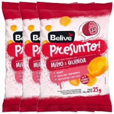 Imagem de Kit Salgadinho de Milho Sabor Presunto Zero Glúten, Zero Lactose Beliv