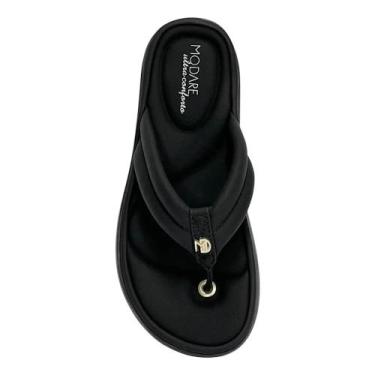 Imagem de Sandália Rasteira Confort Modare 7208.109, Preto, 36