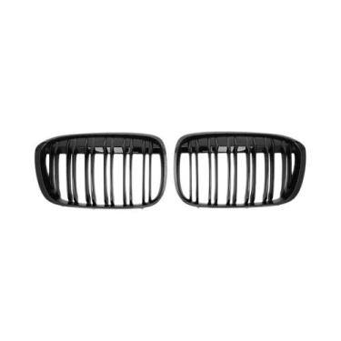 Imagem de Grelhas De Corrida Dupla Linha Em Carbono Cromado Para BMW X1 F48 F49 