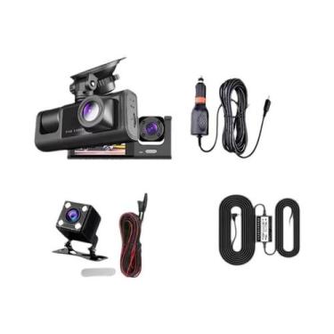 Imagem de Câmera DVR Veicular WiFi De 3 Canais FHD 1080P Mini Gravador De Vídeo 