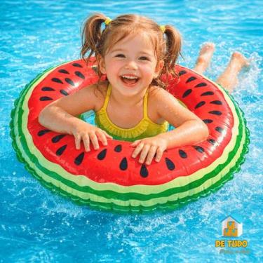 Imagem de Boia Infantil Criança Inflável Praia Piscina Melancia 60cm - Funs, BOI