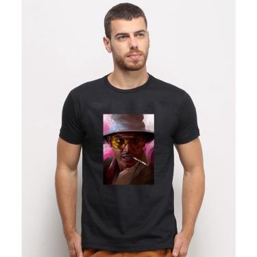 Imagem de Camiseta masculina Preta algodao Medo e Delírio Filme Johnny Depp