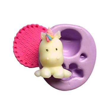 Imagem de Confeitaria dos moldes, F773 MOLDE DE SILICONE UNICÓRNIO CONFEITARIA ARTESANATO