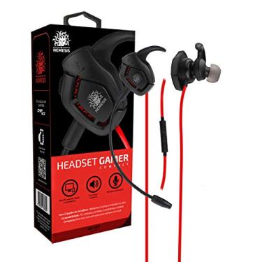 Imagem de FONE GAMER NEMESIS HEADSET GAMER COMPACT - PRETO E VERMELHO, Nemesis, NM-1017