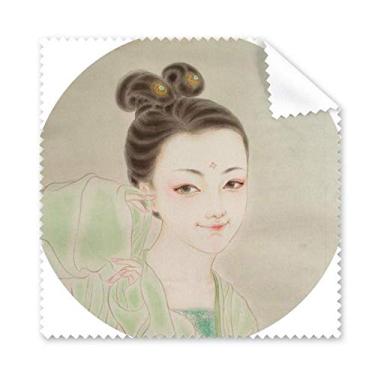 Imagem de Pano de limpeza de pintura de beleza tradicional chinesa verde limpador de óculos 5 peças