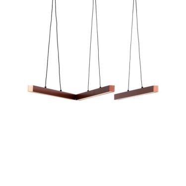 Imagem de Lustre Pendente Newline Fit Led 725 Bivolt Cobre 3000K Luz Amarela