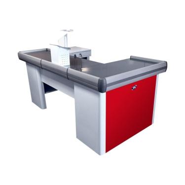 Imagem de Empacotador Check Out Balcão Caixa 2,00m com recorte Balança Vermelho