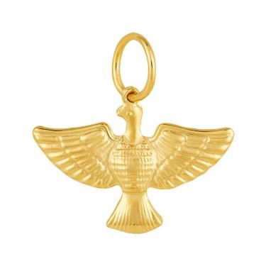 Imagem de Pingente Prata c/ Ouro 18K Espirito Santo 14x10mm