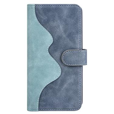 Imagem de Capa para Google Pixel 6/6 Pro com TPU à prova de choque, capa carteira de couro de luxo com compartimentos para cartões Capa de celular flip magnética com suporte, azul, 6 Pro 17 cm