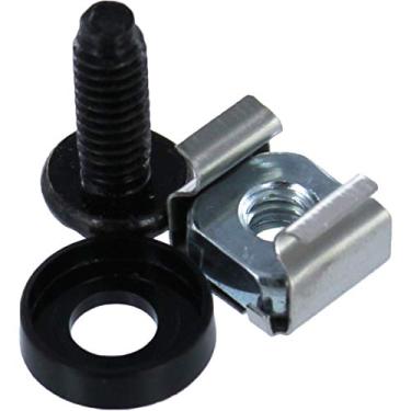 Imagem de Porcas e parafusos NavePoint M5 para prateleiras de servidor, armários – conjunto com 50 suportes