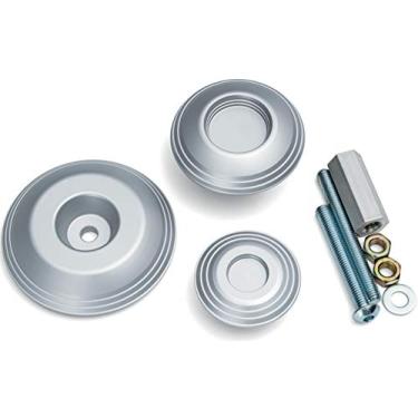 Imagem de Kuryakyn Acessório de realce de motocicleta 3808: Deslizador de eixo traseiro Lodestar para BMW R 1200 e 1250 2013-20, prata, 1 par