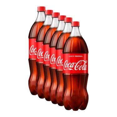 Imagem de Kit 6 Refrigerante Coca-Cola Menos Açúcar 2,5 Litros