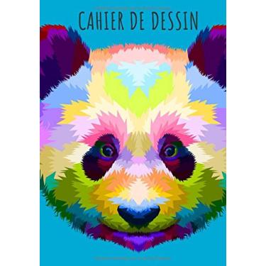 Imagem de Cahier de dessin: Cahier Panda, Carnet de croquis grand format pour dessin, peinture, aquarelle, création: 100 pages à remplir. Cahier de croquis pour ... blanc idéal crayon de couleur, feutres.
