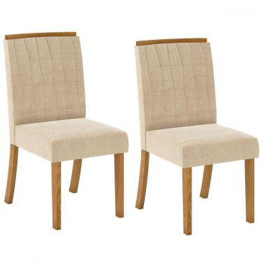 Imagem de Kit de 02 Cadeiras Estofadas para Sala de Jantar Melina