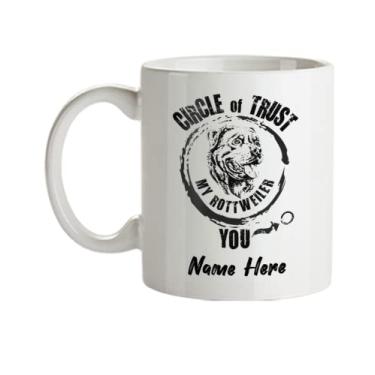 Imagem de Caneca Rottweiler personalizada, círculo de confiança, caneca My Rottweiler, presente para amantes de Rottweiler, presentes personalizados de rottweiler, xícara de rottweiler, xícara de café Rottweiler, ideia de de Rottweiler