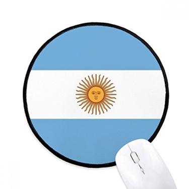 Imagem de DIYthinker Tapete de mouse com bandeira nacional da Argentina da América do Sul para mesa de escritório tapete redondo para computador