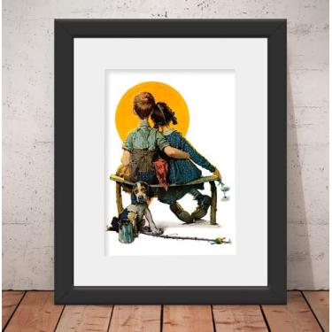 Imagem de Quadro Norman Rockwell Poster 56x46cm Vidro +paspatur U1548