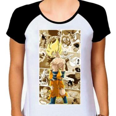 Imagem de Camiseta Dragon Ball Z Goku Branca Feminina02 - Design Camisetas