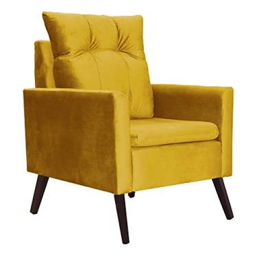 Imagem de Poltrona Decorativa Ligia Luxo Veludo Cores - DS Estofados