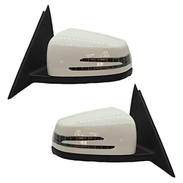 Imagem de JESYMBX Para Mercedes Benz W221 S-Class S300 S350 S400 S63 2006-2013 Conjunto de espelho retrovisor elétrico da porta lateral do carro branco e direito 1 par