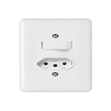 Imagem de Int 1 Tecla Simples Mais Tomada Bipolar 2P Mais T 20A 250V