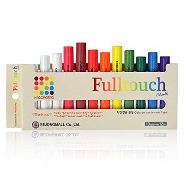 Imagem de Giz colorido Hagoromo Fulltouch, atóxico, lavável, sem pó, para crianças e profissionais, calçada e lousa, 1 caixa (12 unidades – mix de 10 cores)