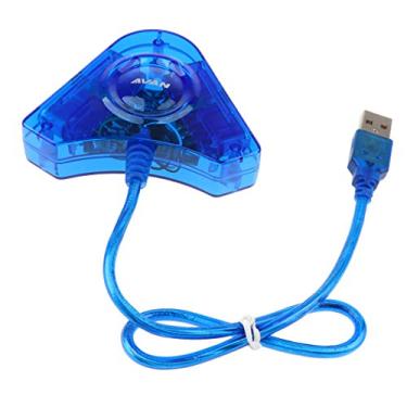 Imagem de Cabo adaptador conversor USB duplo Joystick para PlayStation PS1 PS2 PSX console de jogos