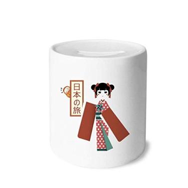 Imagem de DIYthinker Caixa de dinheiro tradicional japonesa local para garotas, porta-moedas de cerâmica, presente de cofrinho