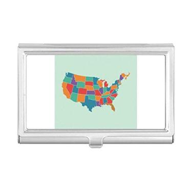 Imagem de Carteira de bolso com estampa de estados dos Estados Unidos