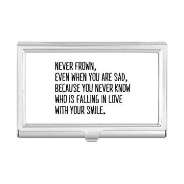 Imagem de Poetry Never Frown Always Smile Porta-cartões de visita Carteira de bolso