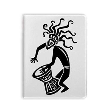 Imagem de Caderno com estampa de arte decorativa abstrata do Egito Antigo Capa de Goma Diário