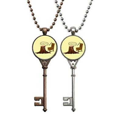 Imagem de OFFbb-USA Cais de madeira cadeira, móveis, chaveiro, colar, pingente, joias, decoração de casais