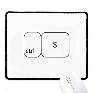 Imagem de Mousepad com símbolo de teclado ctrl S borda costurada tapete de borracha para jogos