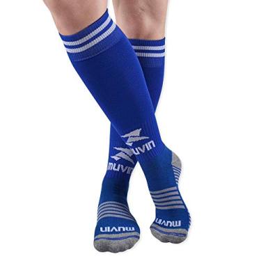 Imagem de Meião Futebol Confort Adulto Muvin – Punho Superior Elástico – Elástico no Tornozelo e no Peito do Pé – Reforço no Calcanhar – Sola Atoalhada – Conforto – Respirabilidade – Desempenho - Futsal