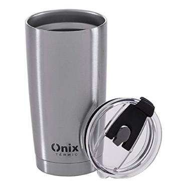 Imagem de Copo Garrafa Térmico Tampa Chá Café Caneca Inox Onix 580ml