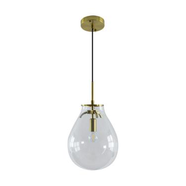 Imagem de Pendente Caju Dourado Cúpula Vidro 29cm E14 Bella St1882