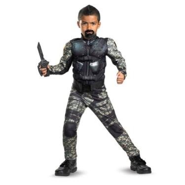 Imagem de G.i. Joe Retaliation Roadblock Classic Muscle Costume, Black/Camo, Medium