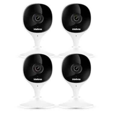 Imagem de Kit 4 Câmeras Wi-Fi com Aúdio e Inteligência Artificial iMx C Intelbras Visão Superwide Branca