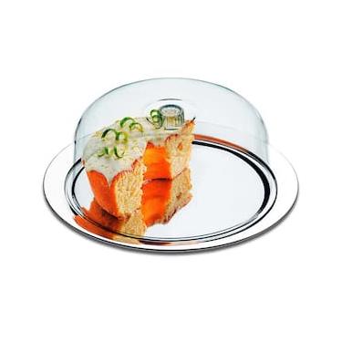 Imagem de Prato para Bolo Brinox 2373/100 em Inox e Acrílico - 30cm