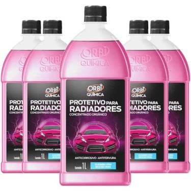 Imagem de 05 Aditivos Orbi Rosa Liquido do Sistema de Arrefecimento Pronto para Uso