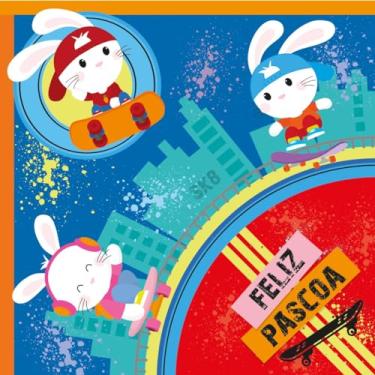 Imagem de Embalagem para Ovo de Páscoa, 32 X 32 cm, SK8 Azul, Embalagem com 25 Unidades, Cromus