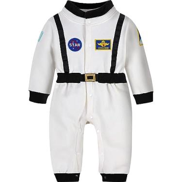 Imagem de COSLAND Macacão infantil de astronauta para meninos e bebês, Branco, 2-3 T