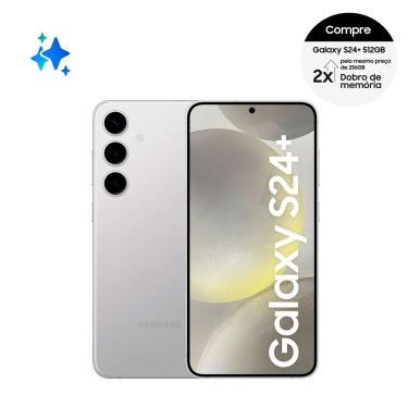 Imagem de Smartphone Samsung Galaxy S24 + 5G Cinza, 512GB, 12GB de ram e Câmera Tripla Traseira de até 50MP, Selfie de 12MP