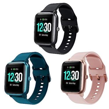 Imagem de Harikiri Pulseiras compatíveis com ID205L, pulseira de substituição de 19 mm para Veryfitpro, fitness, GRV, Willful, Popglory, Blackview, UMIDIGI, ID205S ID205G ID215G ID216 SW020 SW023 WF021 WF025