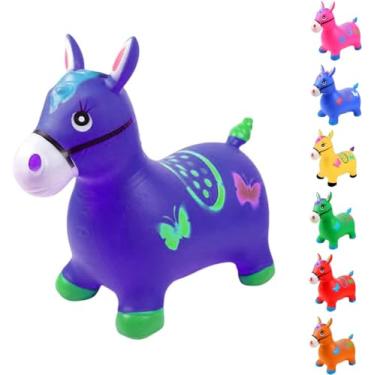 Imagem de Cavalinho Upa Upa Musical Pula Pula Grande Com Luz E Sons De Cavalo Premium (Roxo)