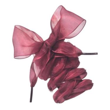 Imagem de Width Flat Silk Satin Shoestrings Ribbon Shoe Laces Sneakers Sport Shoes Lace Bow Fashion Women Shoelaces (Color : Wine red)